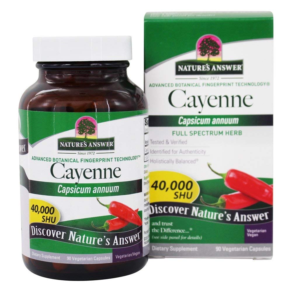 Příroda odpověď Cayenne Pepper Powder Capsule Dodatek, 90- Počet 124; Přírodní metabolismus Booster 124; Promotes kardiovaskulární zdraví 124; Pomáhá s trávení & Cirkulace (Balení po 1)