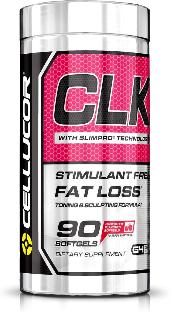 Celucor CLK Non- stimulant spalování tuků pro hubnutí s CLA, konjugovaná kyselina linoleová, malina ketony, L- karnitin, 90 Softgels