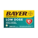Bayer Aspirin Regimen Nízká dávka Enterické potahované tablety, 81 mg, 200 Počet