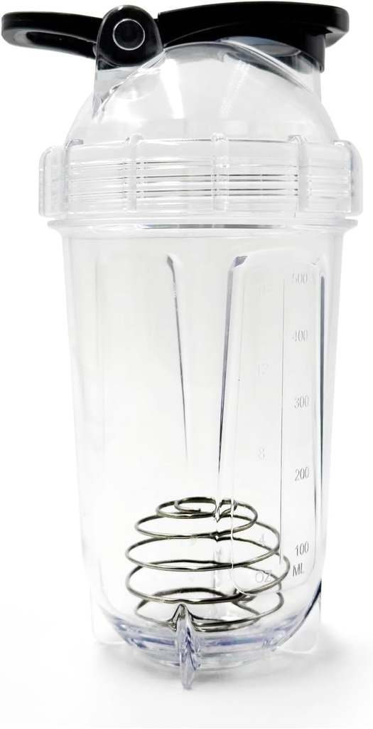 Láhev s míchačkou, 500ml / 16oz, Myčka nádobí Safe, Shatterproof, Přenosný Pre Workout Whey Protein Drink Cup, Směsi koktejlů Shakes, dárky pro muže ženy, bílý slon dárky pro dospělé