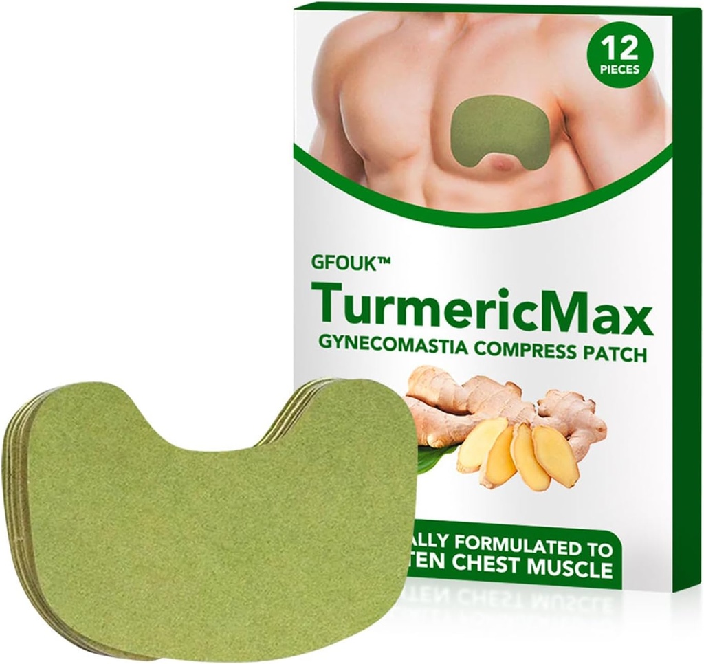Gynekomastie Kompresní Patch - zázvorová krém pro muže, zpřísnění a sochařství hrudních svalů s přírodními přísadami (1Pack)