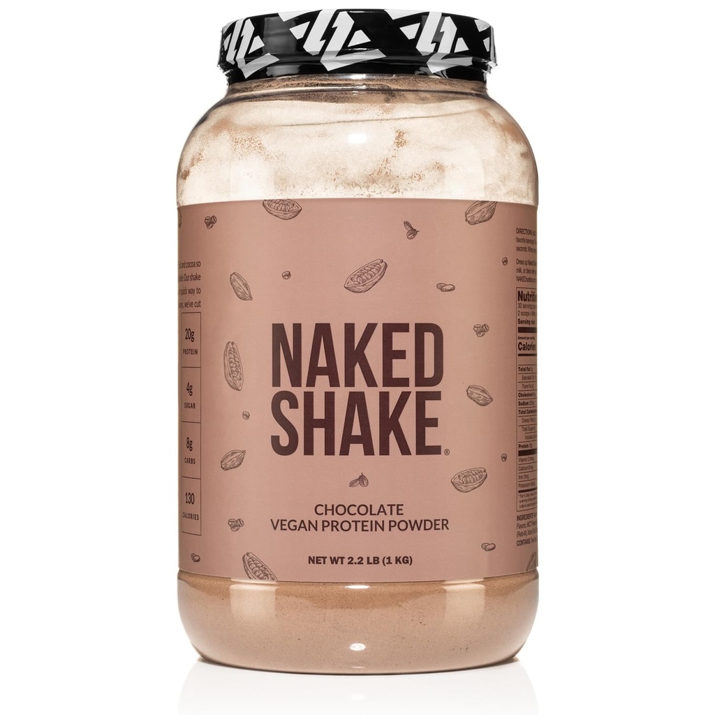 Naked Shake - Chocolate Protein Powder - Protein na bázi rostlin Shake s Mct Oil, gluten- Free, Soy- Free, No Gmos nebo umělé sladkosti - 30 Služeb