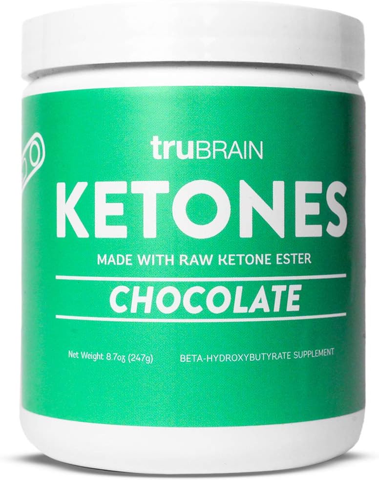 TruBrain Ketones - Keton Ester + BHB Exogenní Ketones CLAS124; Podporuje energii, Focus a Ketosis CLAS124; Doplněk Keto Diet CLAS124; Brain Booster (Chocolate)