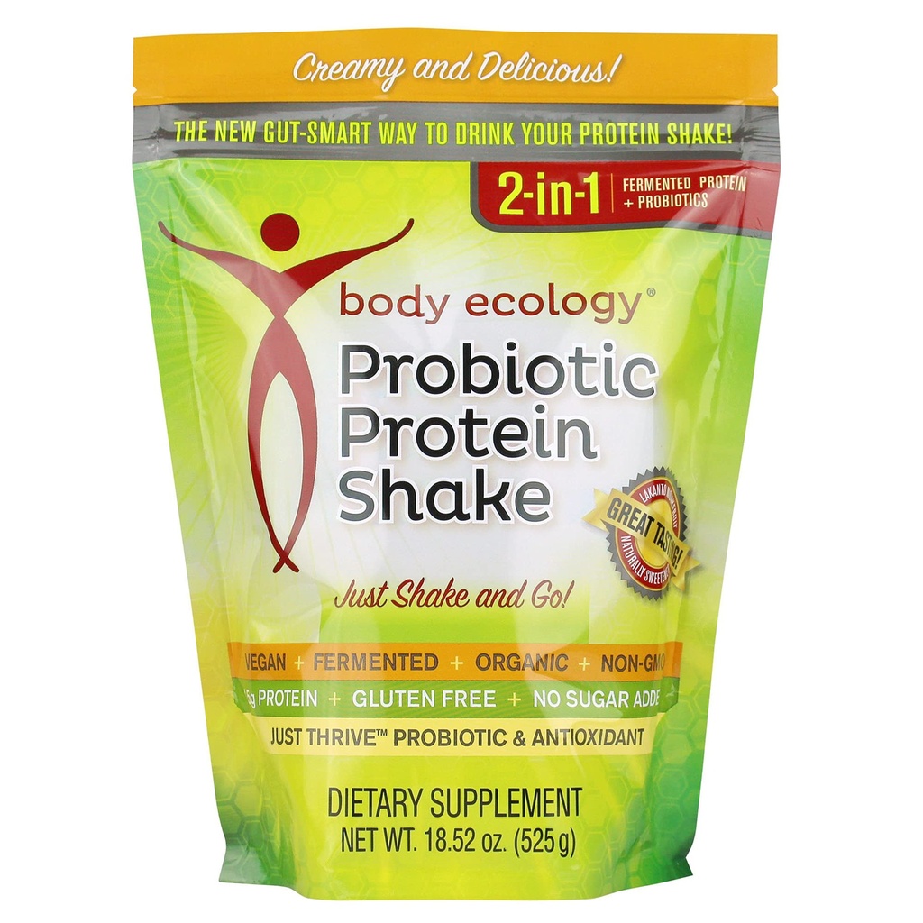 Body Ecology Probiotic Protein Shake Powder 124; Fermented Protein Dieter Supplementary Appendix Appendix 124; Non- GMO CP124; gluten Free CP124; Soy Free CP124; No Sugar Addited OF 124; 15g proteinu CP124; Protein Powder 124; Resealable 18,52 OZ