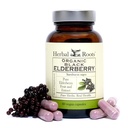 Herbal Roots Organic Black Elderberry Kapsle 124; Max Strength 124; Made with Organic Sambucus Capsle 124; 60 Vegan Kapsle