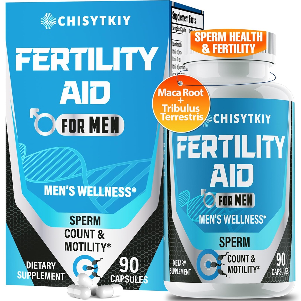 Mužský plodnost doplňky, Pokročilý plodnost Dodatek pro muže Optimální Sperm Počet Motility & T- Úroveň s Maca Root, Tribulus Terrestris, Zinek, CoQ10, Předkoncepce pro něj, 90 Caps