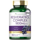Carlyle Resveratrol Dodatek 1800mg PHARMAD 124; 180 Kapsle PHARMAL 124; Non- GMO & Gluten Free PHARMAL 124; Potenciální komplex