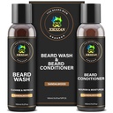 XIKEZAN Beard Wash & Beard Conditioner Natural Softtener Set w / Argan & Jojoba Oils Smooth & Posiluje vánoční skladování Stuffers Den otců dárky pro muže ho táta přítel manžel