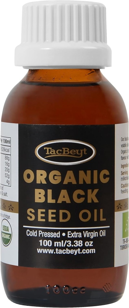 Silný černý olej tekutý 124; 100% organické speciální semeno 124; Nejvyšší Thymoquinon a Volatile Oil 124; Turkian Black Seed Oil Certified, Non GMO, Cold- Pressed (Strong 3.38 Fl Oz)