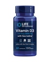 Life Extension Vitamin D3 s Sea-jód ™, 125 mcg (5000 IU) - Imunitní podpora, Kostní zdraví, Zdraví štítné žlázy - 1 denně, Bezlepkové, Non- GMO - 60 Kapsle