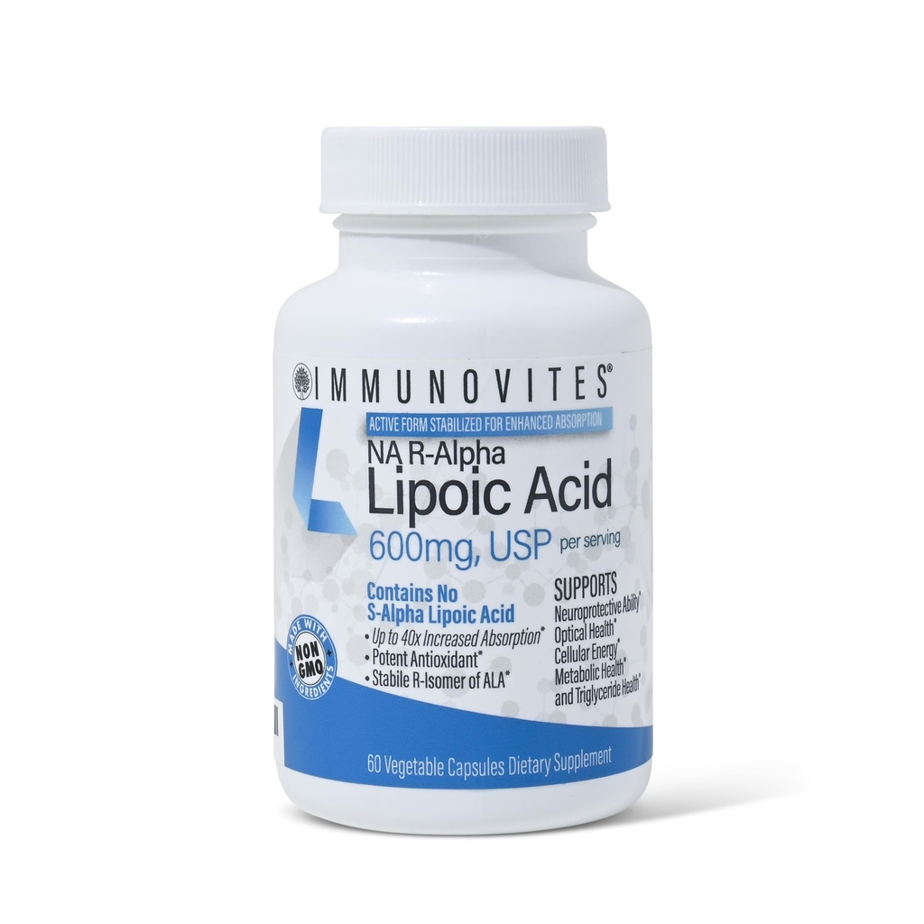IMUNOVITES stabilizovaný R- alfa kyselina lipoová (((pravda)) 600mg na jedno podání [[vysoká účinnost a až 40x zvýšená absorpce]]] (Na R- ALA) (Na R- LA) (Na R- Lipoát) (1 lahvička)