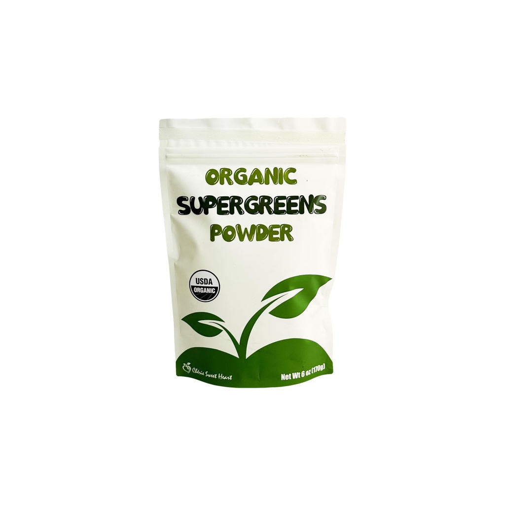 Cherie Sweet Heart Supergreens Powder - Green Superfood - Organic Green Powder Super Green - Smoothie Powder - Superfood Powder - Powerded Green ens - 6 oz Super Green Powder - 34 Servings