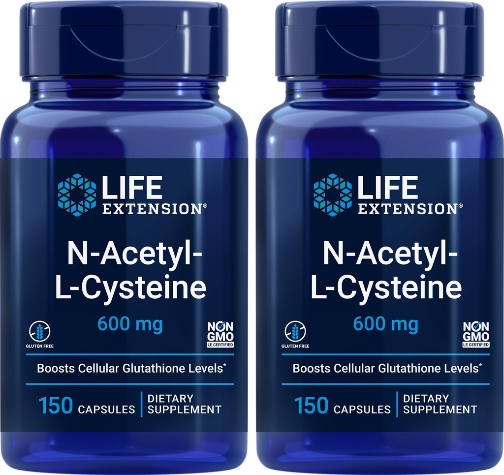 Life Extension N- Acetyl- L- Cystein (NAC) 600mg, 150 Kapsle (Balení po 2)