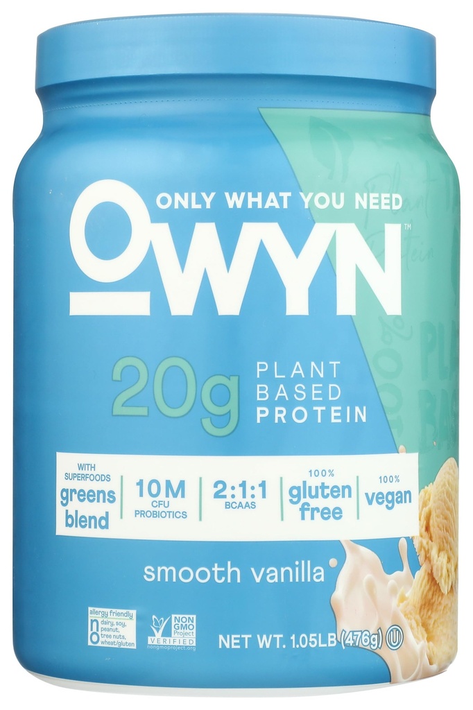 OWYN pouze to, co potřebujete Plant- based Protein Powder, hladká vanilka, 1,05 liber
