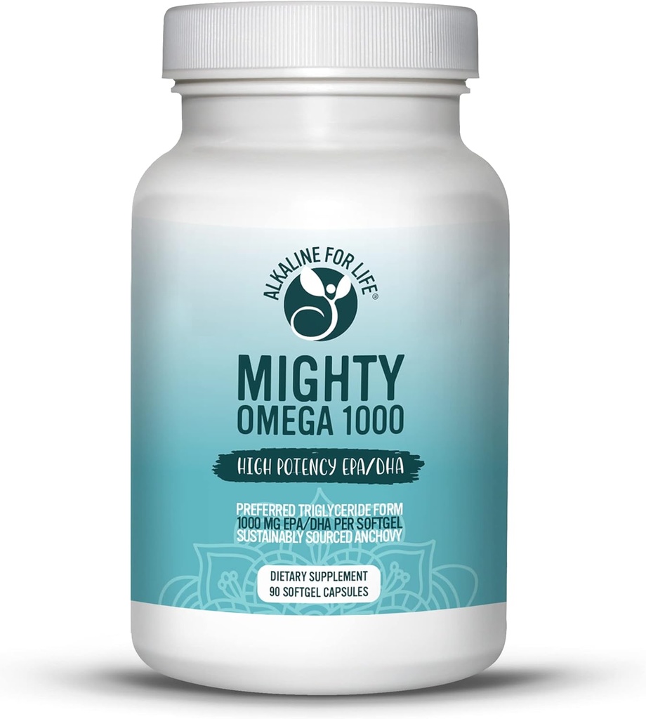 Mocný Omega 1000 Potent Omega 3 Dodatek 1000 MG EPA DHA per Capsule Vysoká dávka Omega 3 Rybí olej Jižní Pacifik Ančovičky Sourced - Triglycerid Omega 3 Tučné kyseliny dodatek