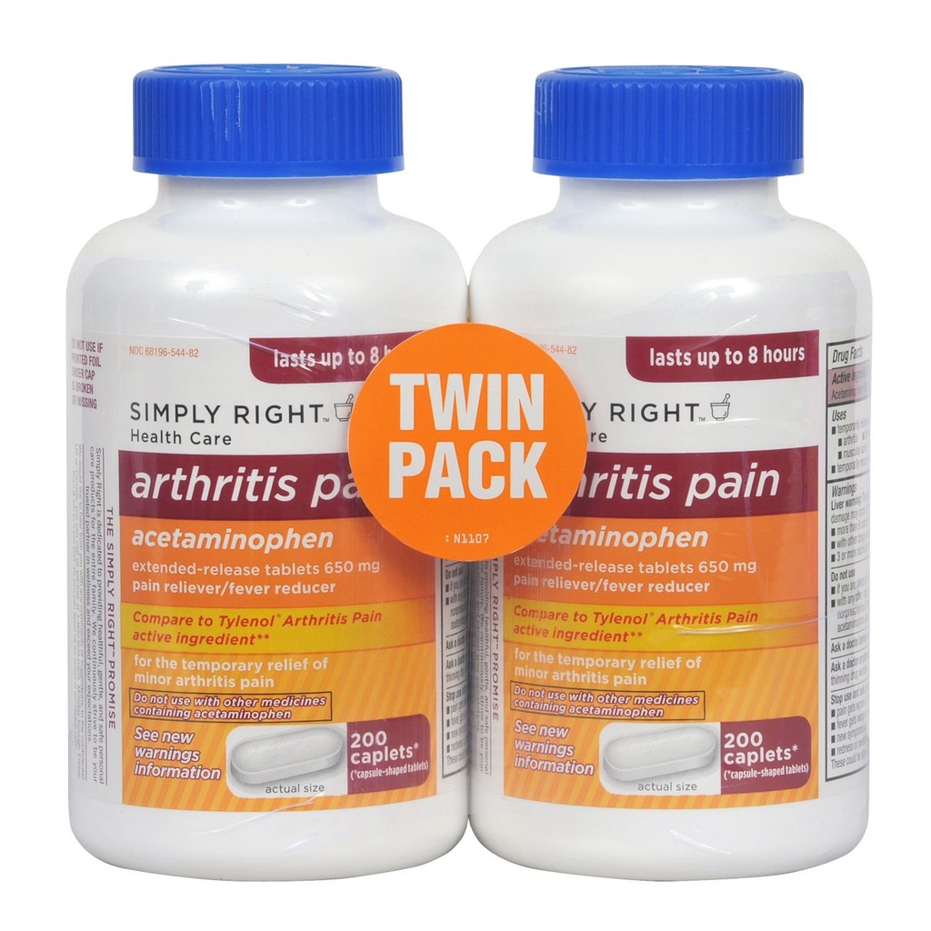 Artritida Reliever bolesti, rozšířené uvolnění, Acetaminophen 650 mg, 400 kaplet