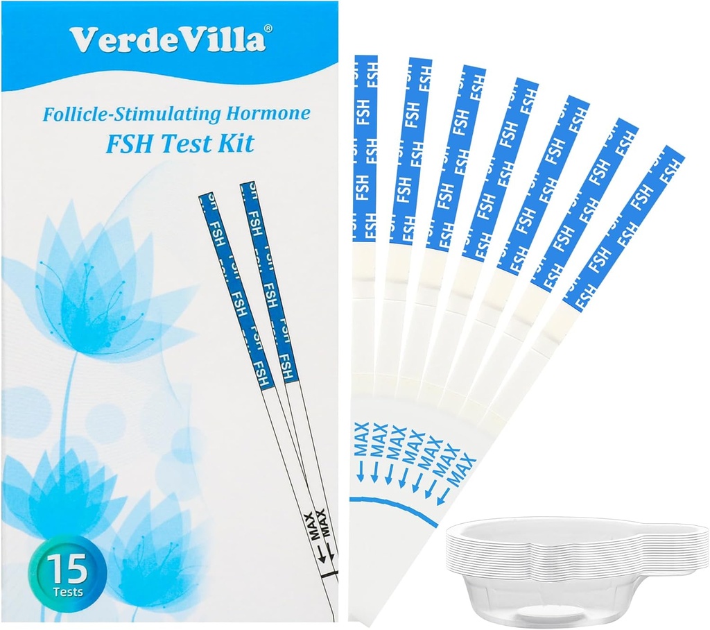 15 Balení Menopauza Testovací Stripy doma, FSH Test Perimenopauza Test Hormon Balance pro ženy nad 30 Hormonální test