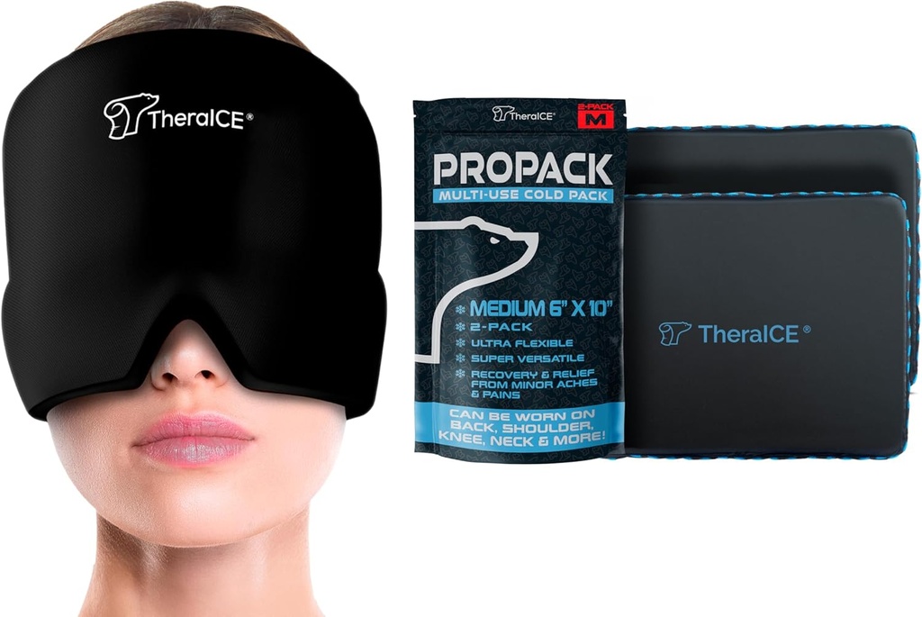 TeraICE Bolest hlavy a Migréna Relief Klobouk & TeraICE Propack Ice Pack