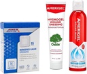 AMERIGEL Total First Aid Bundle - 1 oz. Hydrogel Wound Dressing, 7.1 oz. Saline Wound Wash, 2x2 Borded Gauze Dressing
