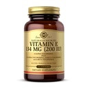 Solgar Vitamin E 200 IU - 100 Softgels - Přírodní antioxidant, Podpora imunitního systému - Gluten Free, Dairy Free - 100 Služeb