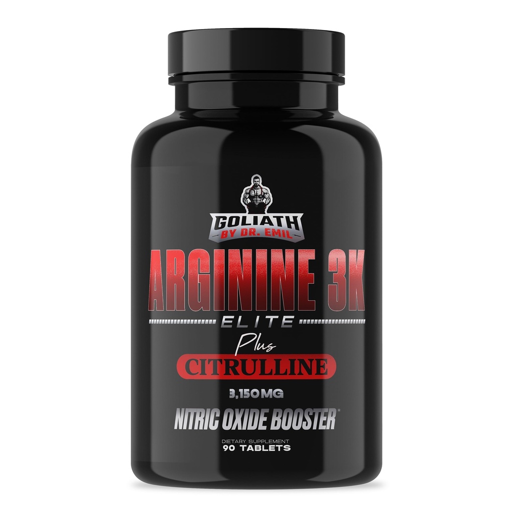 Dr. Emil - Elite L Arginine (3150mg) + L- Citrulin nejvyšší dávka - dodatek k oxidu dusnatému pro vaskularitu, vytrvalost a srdeční zdraví (AAKG a HCL) - 90 tablet