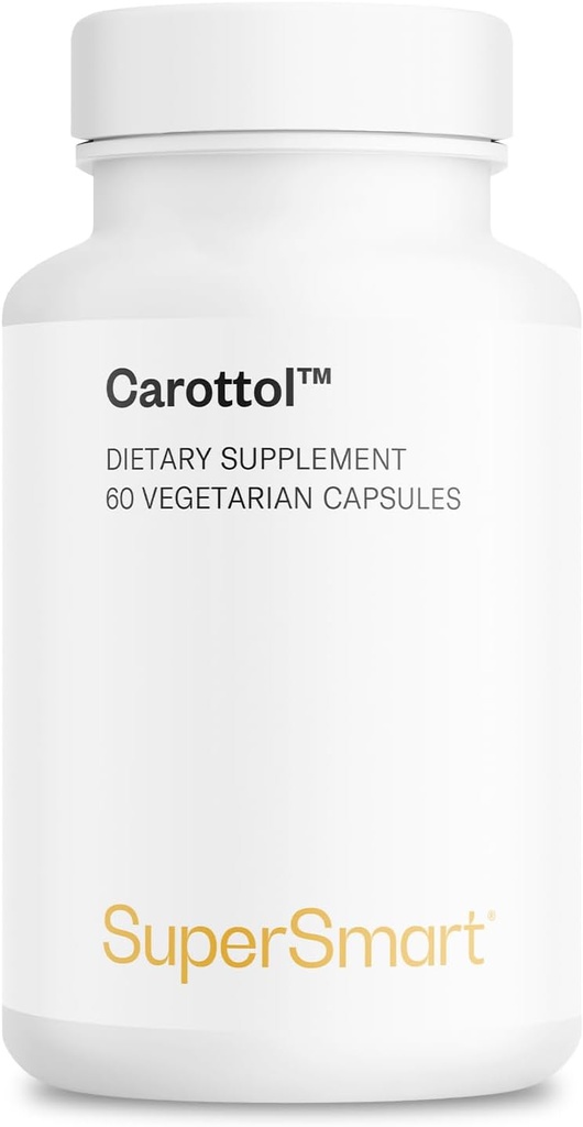 Supersmart - Carottol (Advanced Formule) - Karotenoidní komplex dodatek - s Beta karotene, Lycopene, Lutein & Zeaxanthin 124; Non- GMO & gluten zdarma - 60 Vegetariánské kapsle