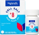 Hyland je č. 8 buněčná sůl Mag Phos 6X, PMS Relief, přírodní homeopatická úleva menstruační bolesti a svalové křeče příznaky, svalové relaxer, rychlé rozpuštění tablety, 100 Počet