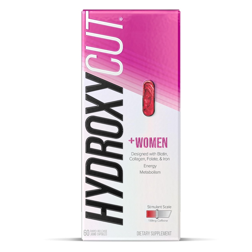 Hydroxycut + ženy - 60 kapalných kapslí uvolňujících Rapid- - Obsahuje biotin, kolagen, folát a železo
