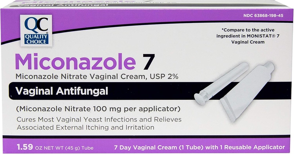 Kvalitní volba Miconazole Nitrate 2% 7 Day Vaginální antimykotická krém, 1, 59 Ounces (45g)