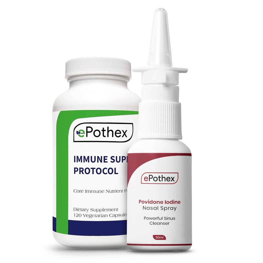 Imunitní response Recovery Bundle - Imunitní podpůrný protokol - 1% Povidon Jod Nasal Spray