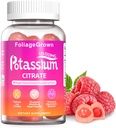 Kalium Supplement Gummies 1000mg - Draslík Supplement for Leg Cramps, Muscle & Heart Health - 1 měsíční dodatek (60 Počet)