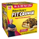 FITCRUNCH Snack Size Protein Bary, 6-vrstvý pečený bar, 3g cukru & měkký dort jádro (18 barů, arašídové máslo)