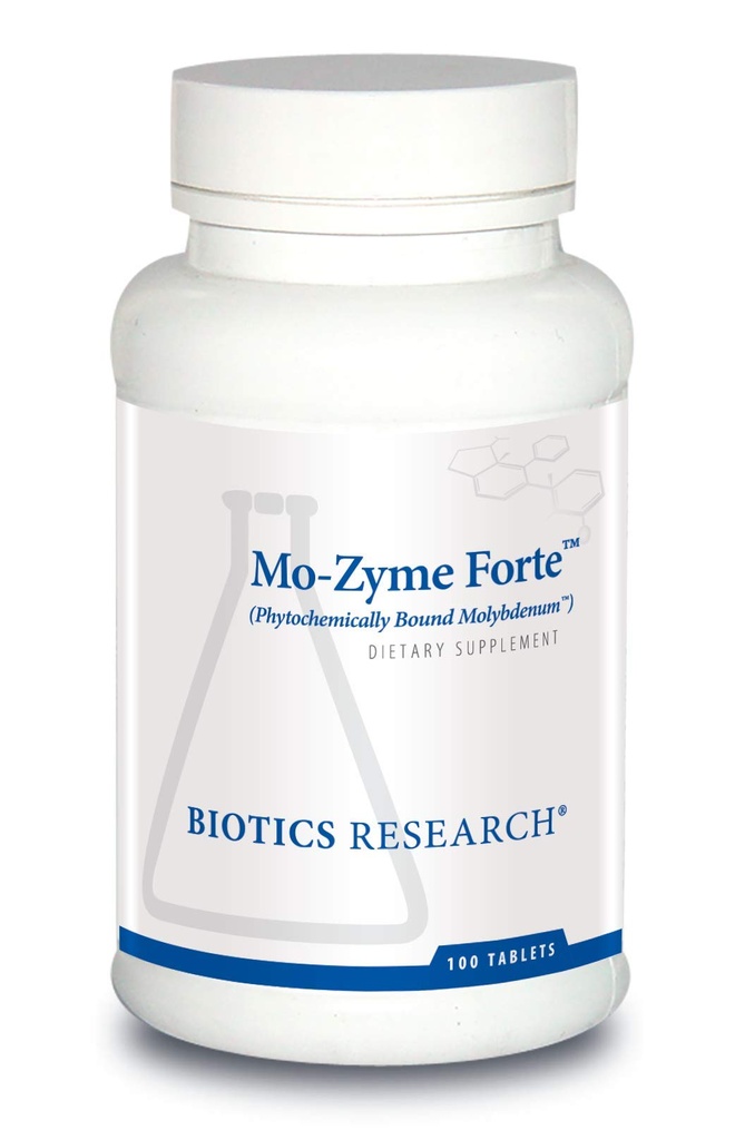 Biologický výzkum MoZyme Forte Molybdenum 150 mcg, Podpora jater, Detoxifikace, Esenciální prvek stopy, Zdravý metabolismus, Antioxidační podpora 100 tablet