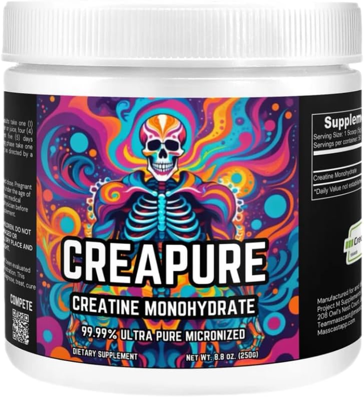 Kreapin Monohydrát s 50 / 5g Podání - Kreapure je 99, 99% kreatin- monohydrát. Neochucené čisté stvoření pro růst svalů, zadržování a opravy. Kreatinový prášek