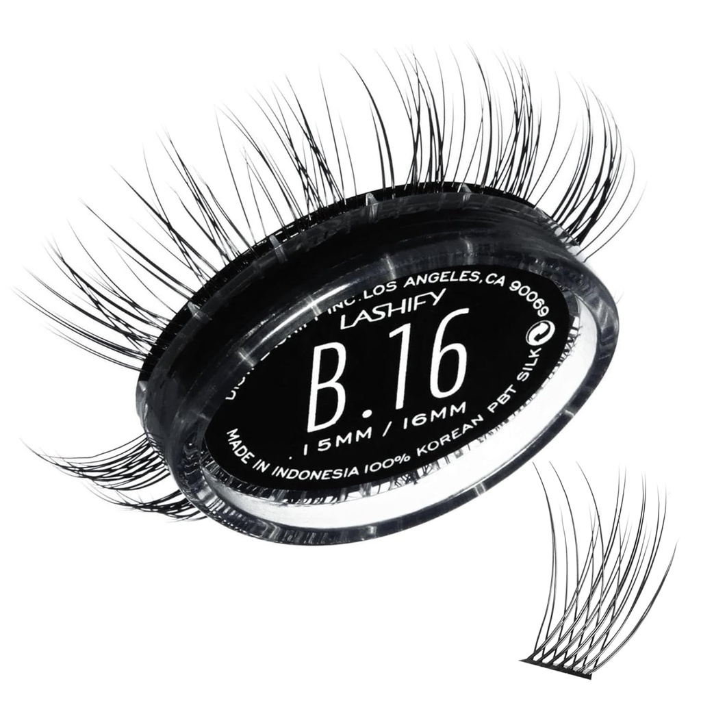 Lashify Bold 16mm Gossamer Eylash Rozšíření Refill, Black, DIY False řasy pro přírodní vzhled