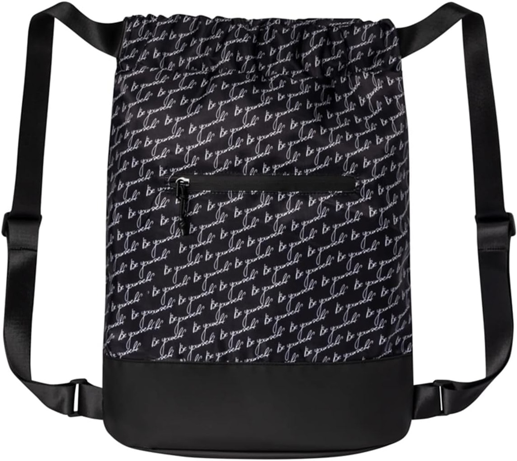 Flex Cinch Drawstring Gym Bag pro ženy s grafickými vzory 124; Durable Lightensive Gym Cinch Bags 124; Great for Gym Bag, Traveling, and Overnights 124; Black / White - Be Yourself