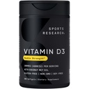 Sportovní výzkum ® Vitamin D3 4000 IU s kokosovým MCT olejem - Dvojitá síla vitamin D dodatek - gluten zdarma · Non- GMO · Soy zdarma - 360 Počítání Softgels