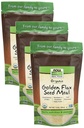 Nyní potraviny, Organic Golden Flax Seed Meal, Zdroj esenciální mastné kyseliny a Vlákna, Cold- zpracované, Certified Non- GMO, 12-Ounce (Balení květen Vary) (balení po 3)