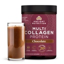 Starověká výživa Hydrolyzované Kolagen Peptidy Prášek s probiotika, Čokoláda Multi Kolagen Protein pro ženy a muže s vitamínem C, 40 Služební, Podporuje pleť a hřebíky, Gut zdraví, 16.65oz