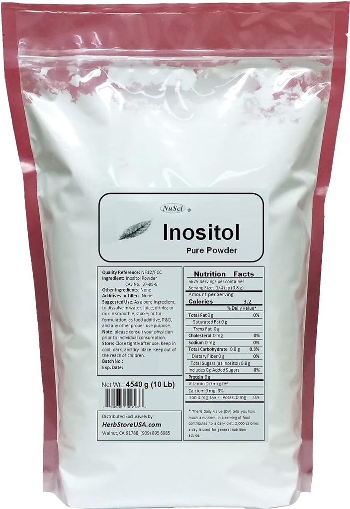 Inositol Bulk čistý prášek NF12 a FCC standard kvality (4540g (10 Lb))