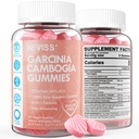 Sugar Free Garcinia Cambogia Gummies 1000mg 95% HCA čistý extrakt s L- karnitin, Malina keton, chrom, Green Coffee Bean pro metabolismus, 100% organický extrakt, Vegan, Jahodový flavor 60 Cts