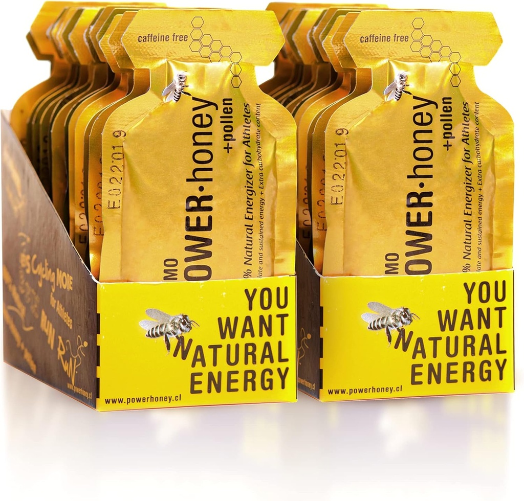 Power Honey Classic Energy Gel CLAS124; 24 jednotek na balení 1,3 Oz CLAS124; kofein zdarma