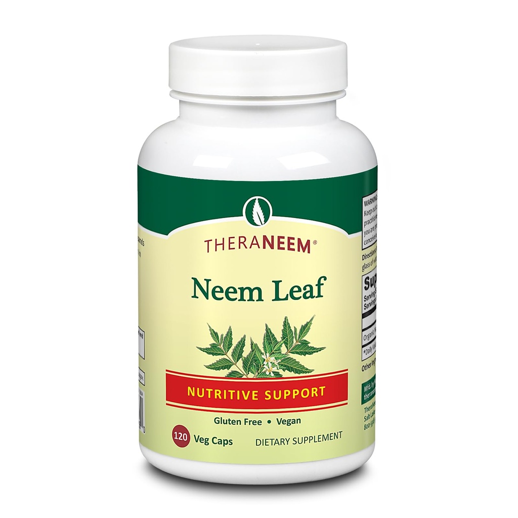 TERANEEM Neem Leaf Kapsle - Výkonná nutriční podpora s antioxidanty a více - Vegan, gluten zdarma, 60 denní záruka - 120 Serings, 120 VegCaps