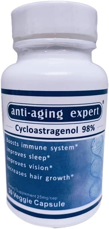 Cykloastragenol 98% Mikronizovaný 25 mg, 30 Vegetariánských tobolek, 1 lahvička