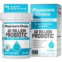 Lékařova volba Probiotika 60 miliard CFU - 10 Strains + Organic Prebiotics - Imunity, Digestive & Gut Health - Podporuje příležitostnou zácpu, Průjem, Plyn & Bloating - pro ženy a muže - 30ct