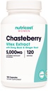 Nutricost Chasteberry dodatek pro ženy 120 Kapsle, 5000mg Ekvivalentní per Serving (od 500mg 10: 1 Extract), s Dong Quai & Ginger Root Extract, Vegetarian, gluten Free & Non- GMO