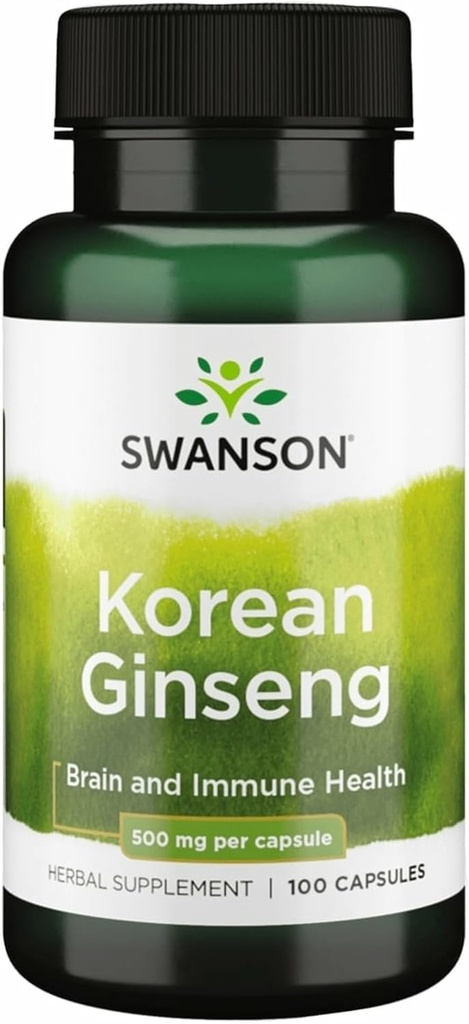 Swanson Korean Ginseng 500 miligramů 100 tobolek