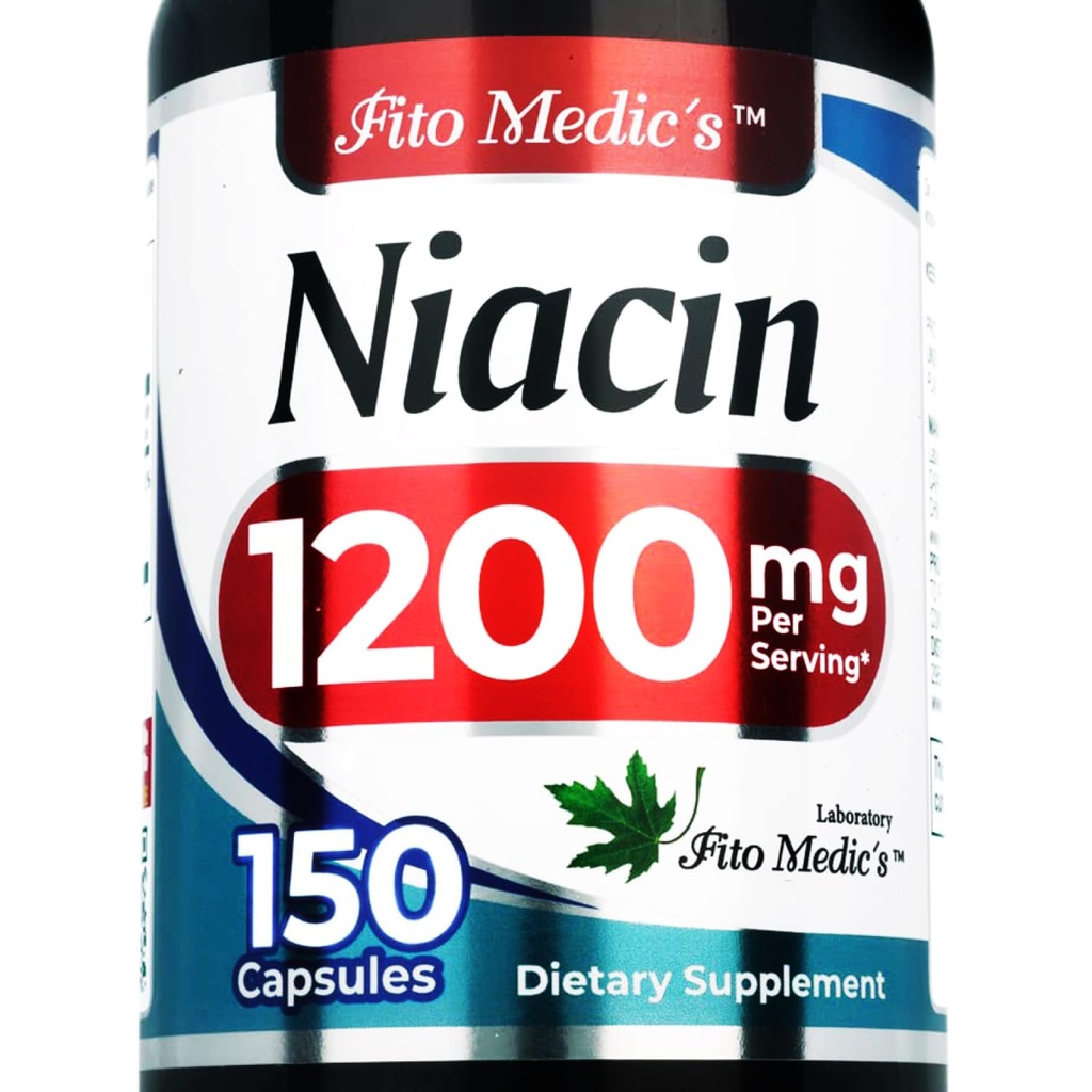 Lab - Niacin - Vitamin b3- 1200 mg na jedno podání, 150 Kapsle - Vitamin b3 niacin - Ultra vysoká absorpce.