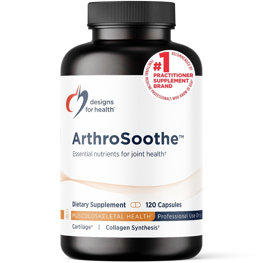 Designy pro zdraví ArthroSooth - Hyaluronic acid, Glucosamine, MSM, Zelená Lipped Mussel, Turmeric + Více na podporu zdravé společné funkce - non-GMO doplněk pro dospělé (120 Kapsle)