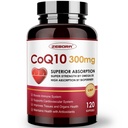 ZEBORA CoQ10-300mg-Softgels s PQQ, BioPerine & Omega-3, 120 Servings Coenzym Q10 (Ubiquinone) Dodatek pro high- Absorpce, Powerful- Antioxidant, Podpora Heart- Health & Energy- Production
